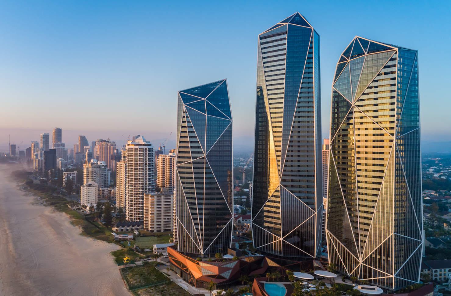 jewel towers on the gold coast skyline